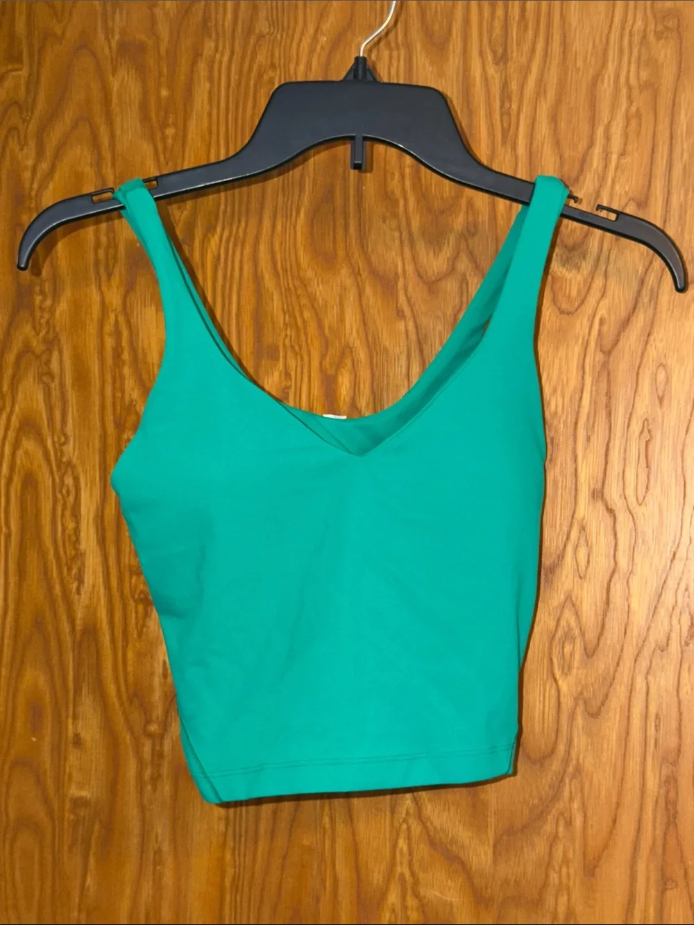 lululemon athletica Teal V-Neck Crop Tank Top
